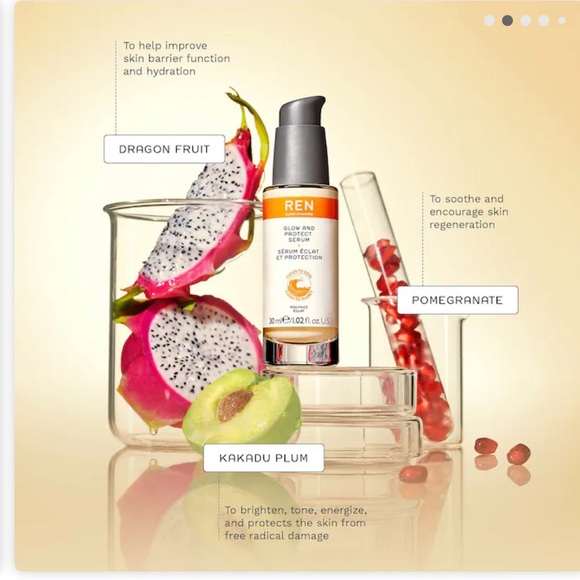 NIB REN glow and protect serum - Picture 6 of 15